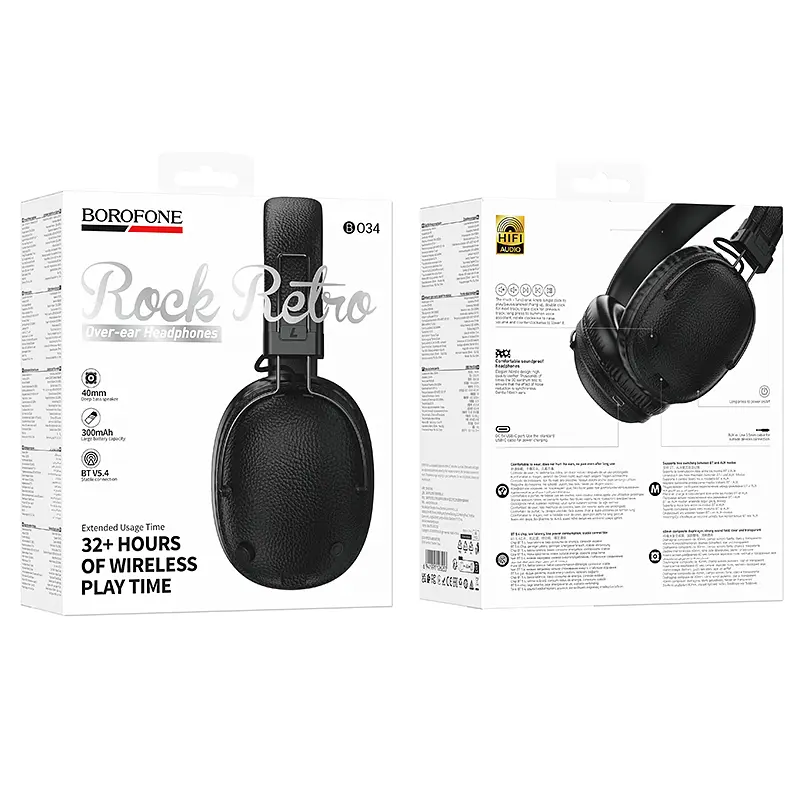 Бездротові накладні навушники BOROFONE BO34 Suenos BT headset Black - фото 6