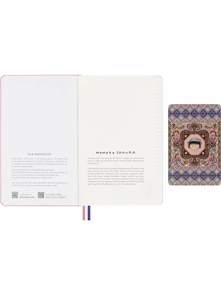 Блокнот Moleskine Sakura x Momoko середній у лінійку канва (LESU07QP060NB) - фото 6