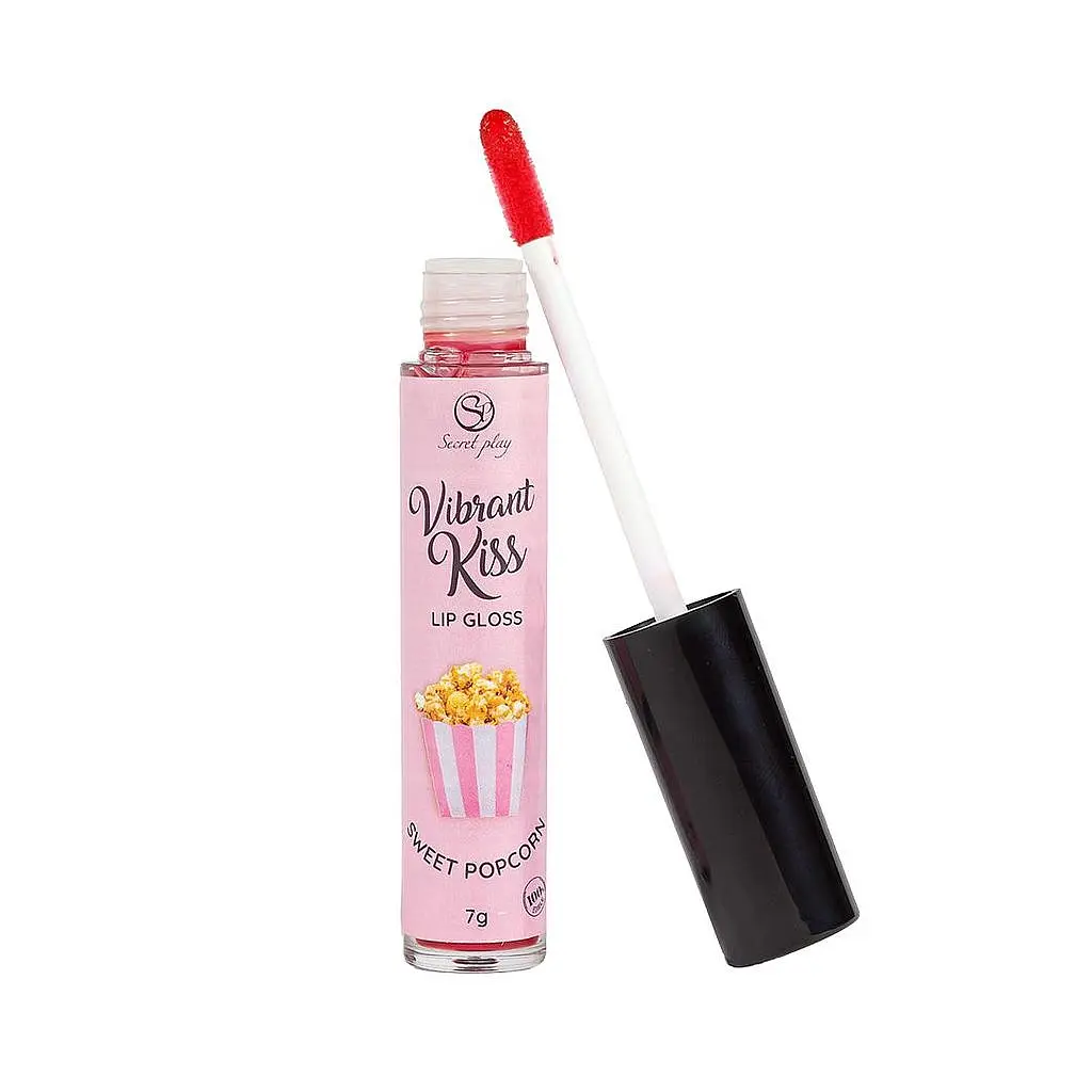 Блиск для губ з ефектом вібрації - Secret Play Sweet Popcorn Lip Gloss Vibrant Kiss