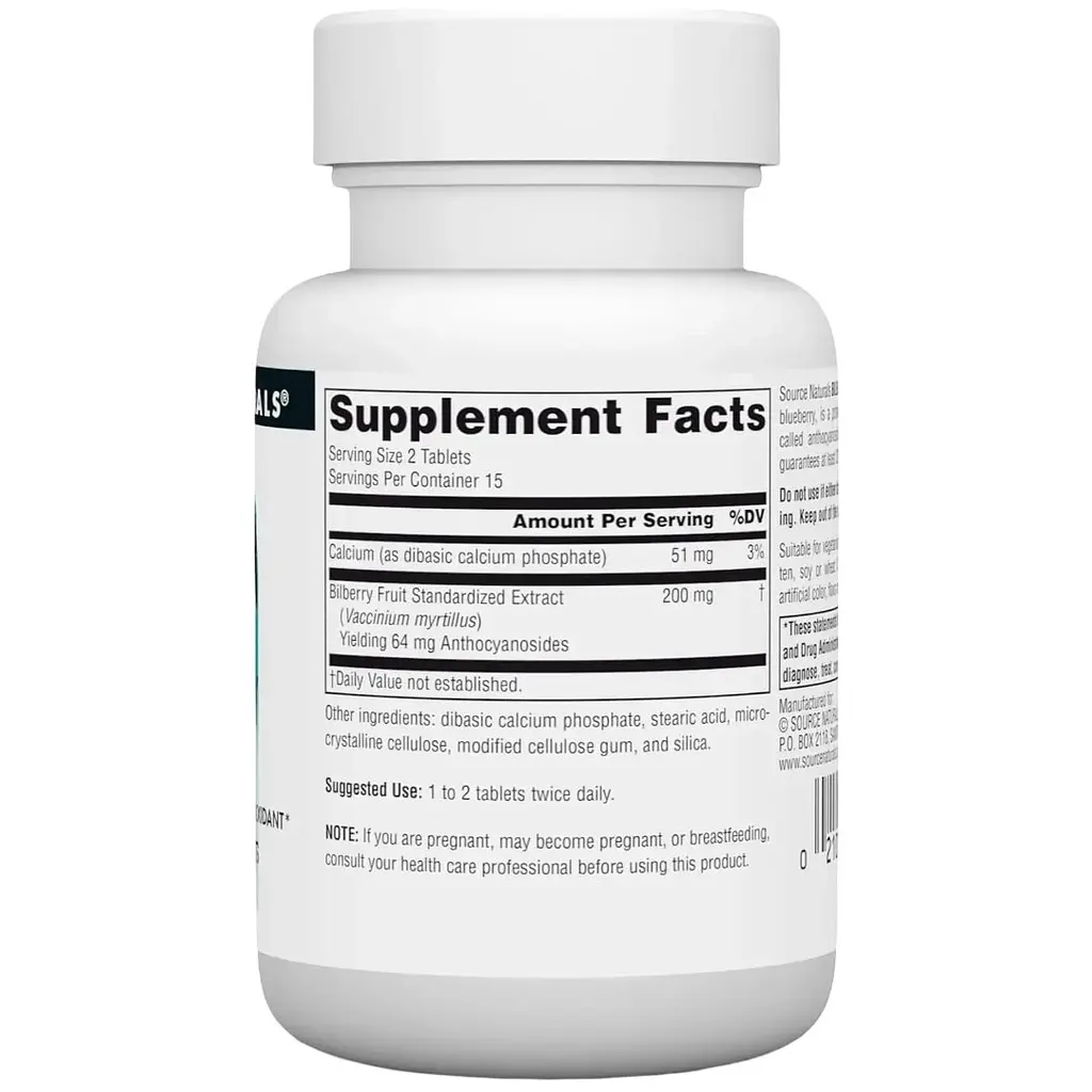 Екстракт чорниці Source Naturals Bilberry Extract 100 мг 30 веганських капсул - фото 2