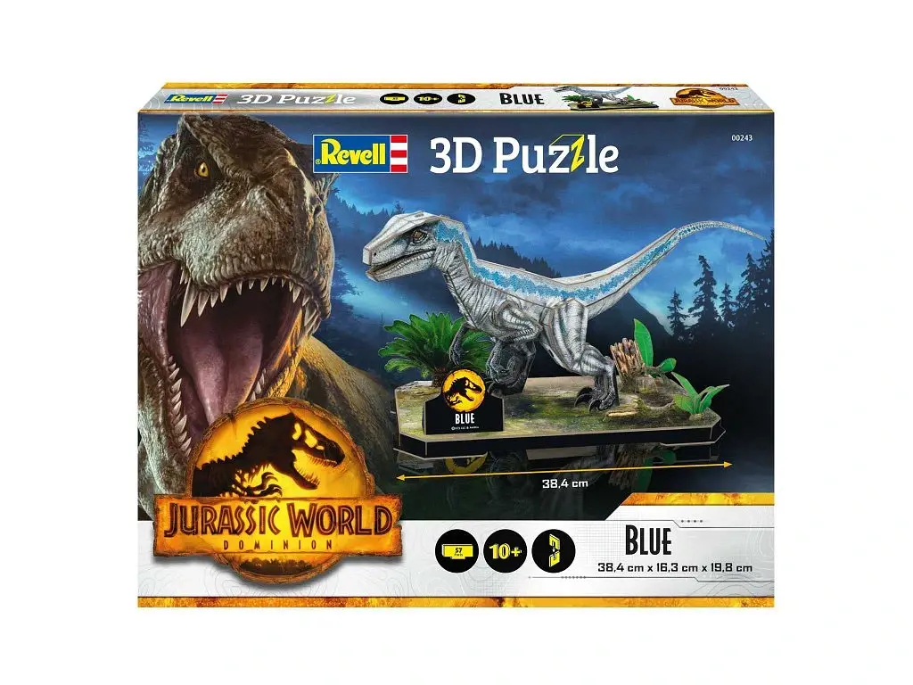 3D пазлы Велоцираптор "Blue" - Парк Юрского периода Jurassic World Dominion Revell 00243 - фото 8