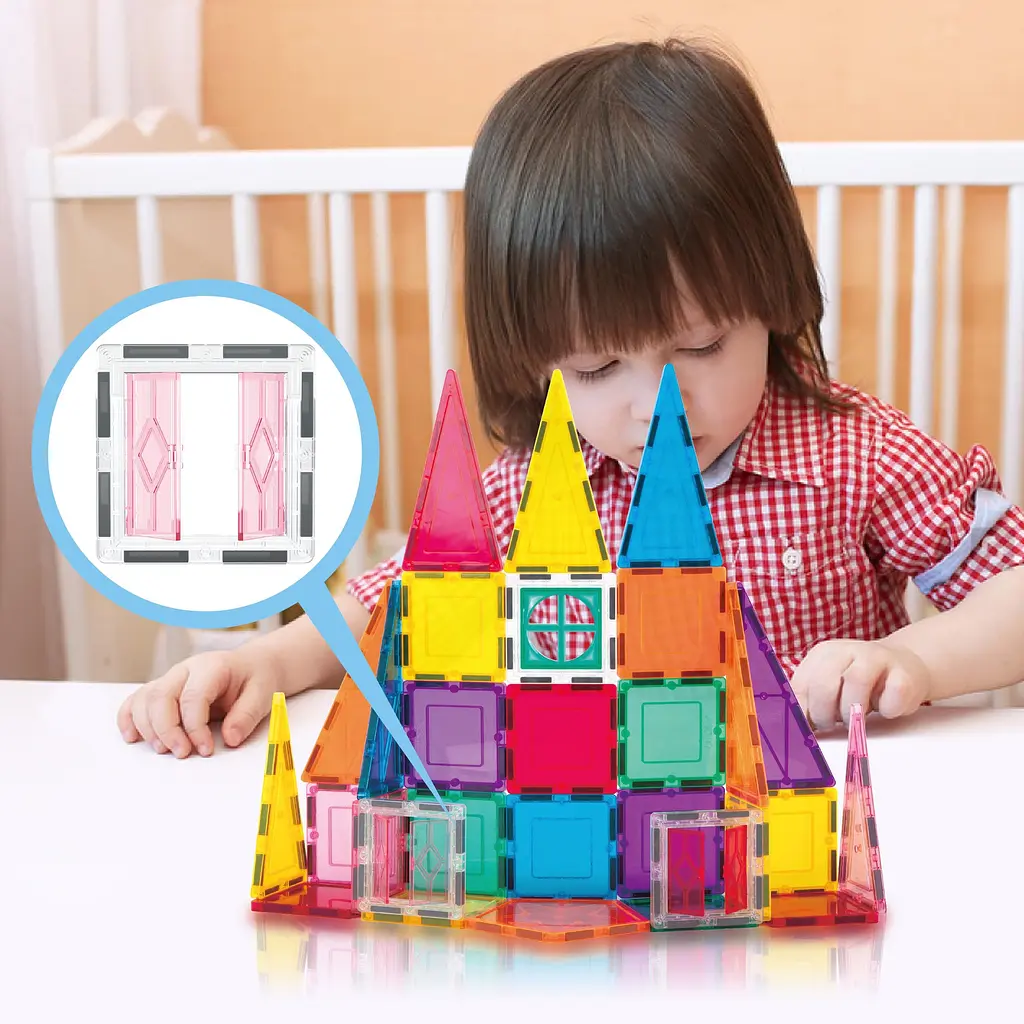 Конструктор магнитный Picasso Tiles Magnetic Building Blocks 36 деталей (PT36B) - фото 6