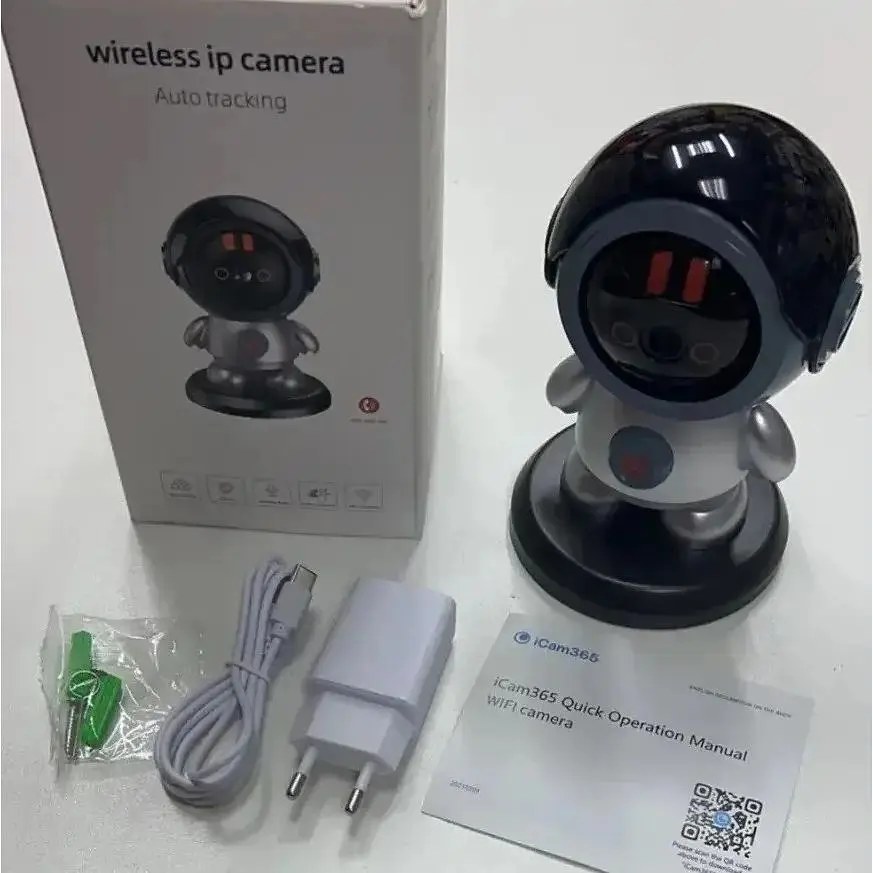 IP камера відеоспостереження RIAS Smart Robot (iCam365 APP) Wi-Fi 3MP Black-Grey - фото 4