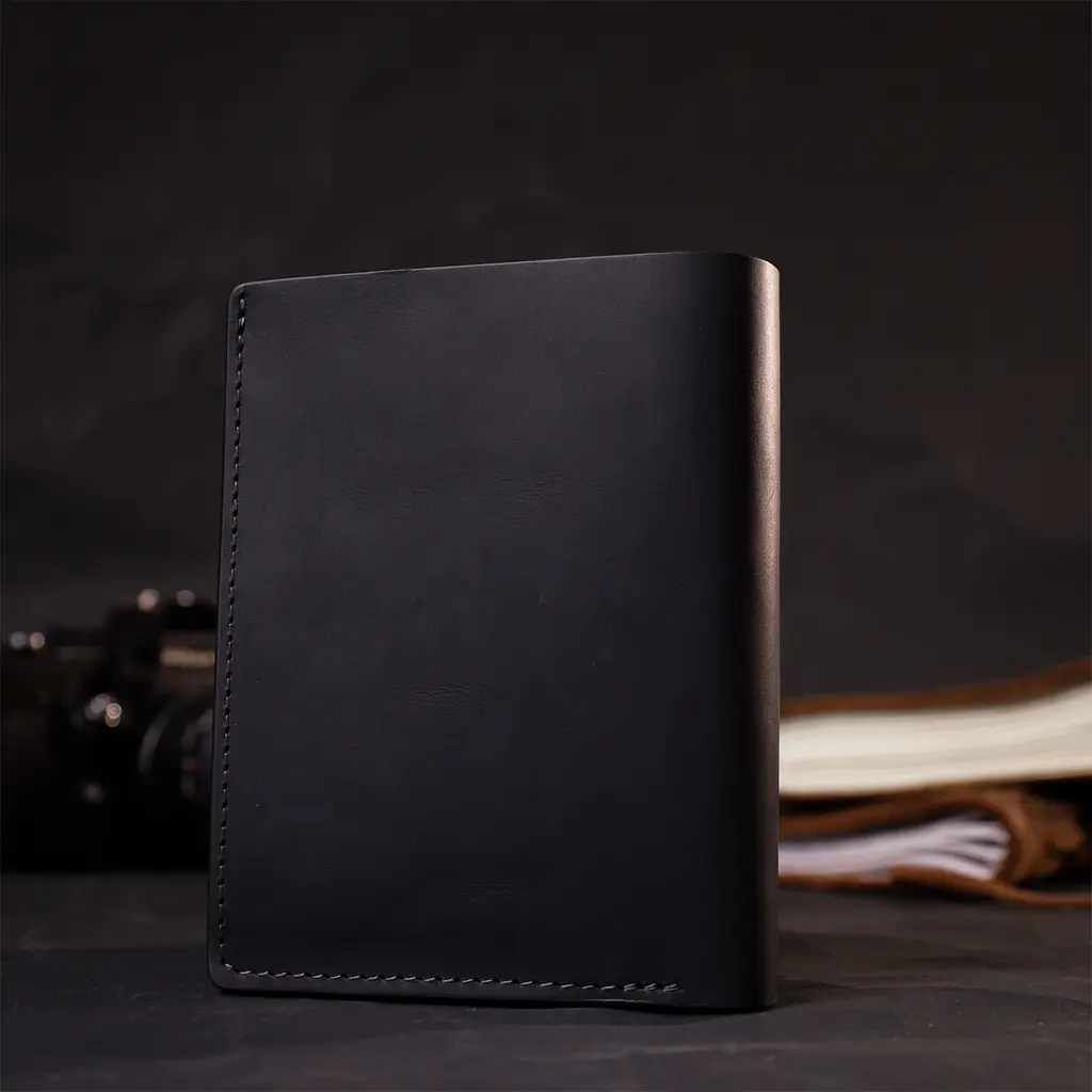 Шкіряний чоловічий гаманець Grande Pelle 12х14.5х1 см acs0026939 - фото 7