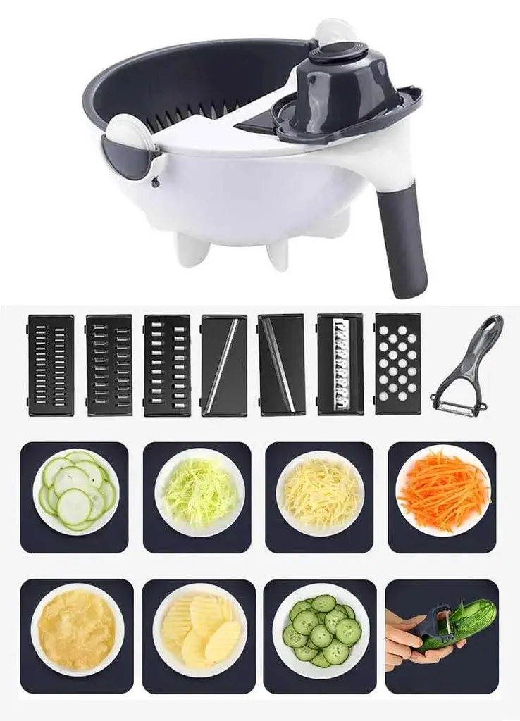 Тертка — овочерізка з контейнером — Veg Cutter - фото 4