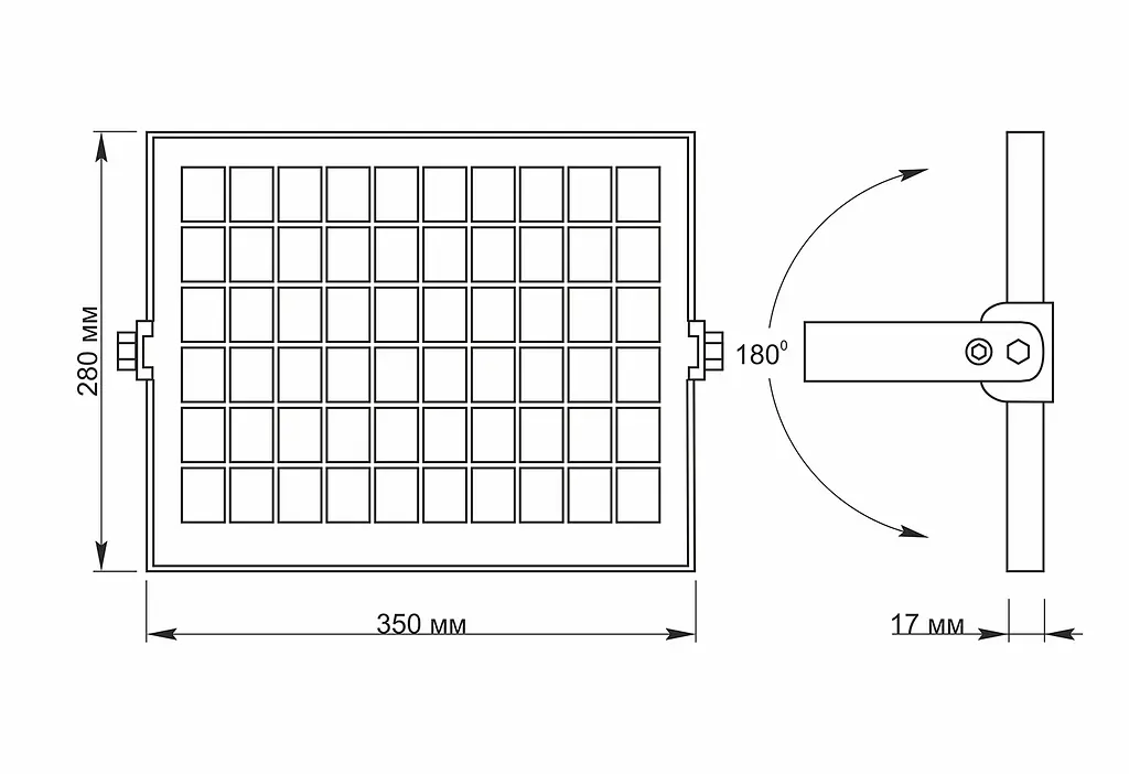 LED прожектор автономний Videx 600Lm 5000K Сенсорний (26170-000) - фото 6