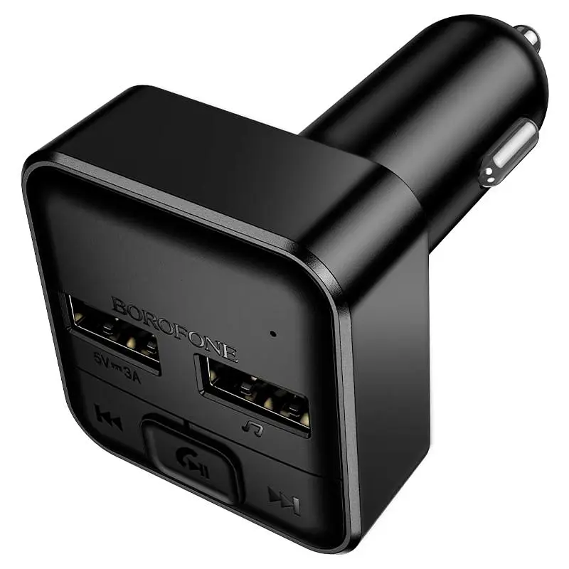 АЗП FM модулятор Borofone BC63 Selecto QC3.0 (2USB-A) Black - фото 3