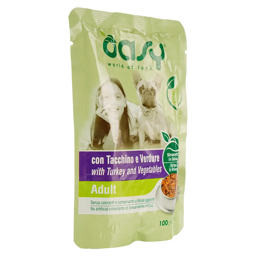 Вологий корм для дорослих собак Oasy Adult індичка та овочі 100 г - фото 2