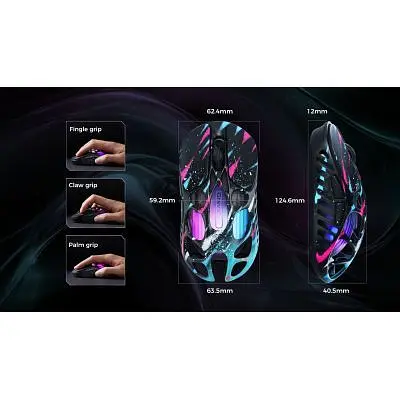 Мишка GravaStar Mercury X Pro 8K RGB Wireless/Bluetooth/USB Neon Graffiti (GS_X_PRO_CG_BLK) - фото 7