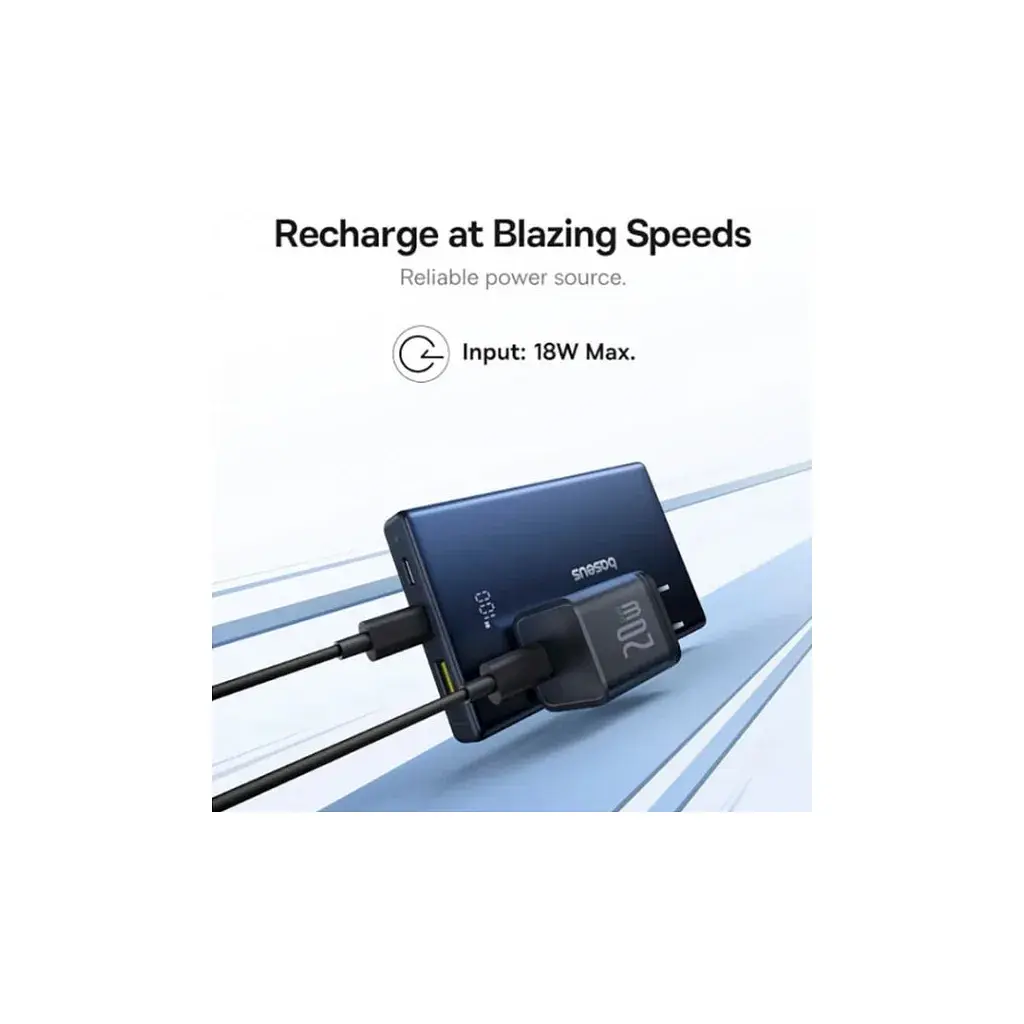 Батарея універсальна Baseus 10000mAh PicoGo 20W PD, QC, USB-A, 2*USB-C, Black (P10076801123-00) - фото 8
