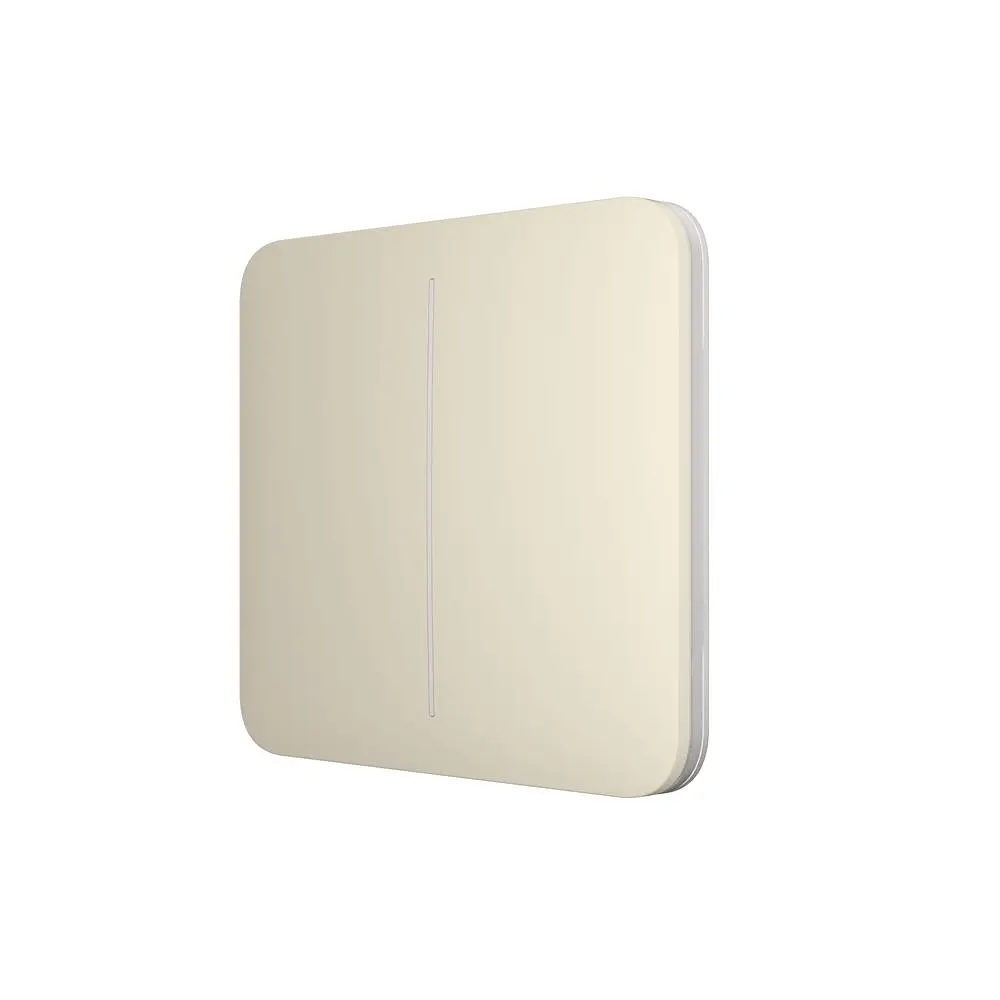 Розумний двоклавішний прохідний вимикач Ajax LightSwitch (2-gang/2-way) Jeweller (ivory/слонова кістка) (26-00410) - фото 3