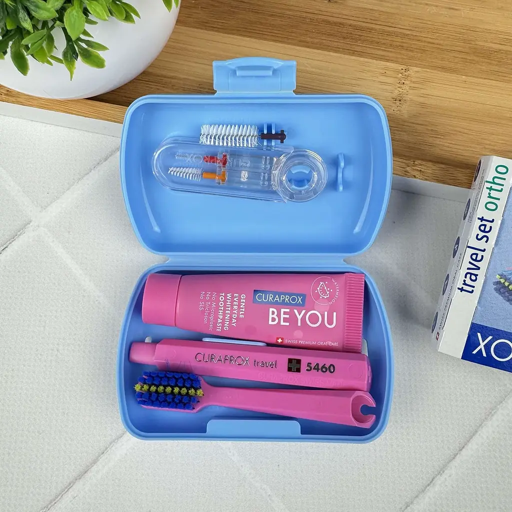 Дорожній набір для брекетів Curaprox Travel Set Ortho Blue