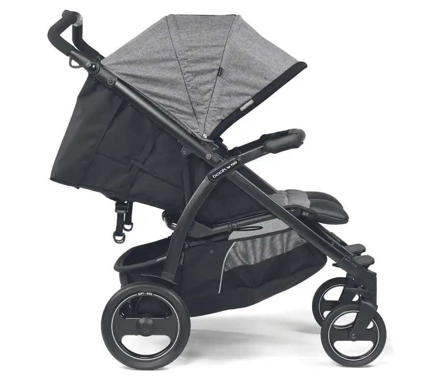 Прогулянкова коляска для двійні Peg-Perego Book for Two Cinder, сірий (IP05280000GL53RO01) - фото 2