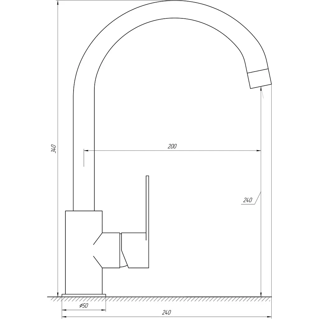 Змішувач для кухні TOPAZ BARTS TB 07403-H36-W - фото 4