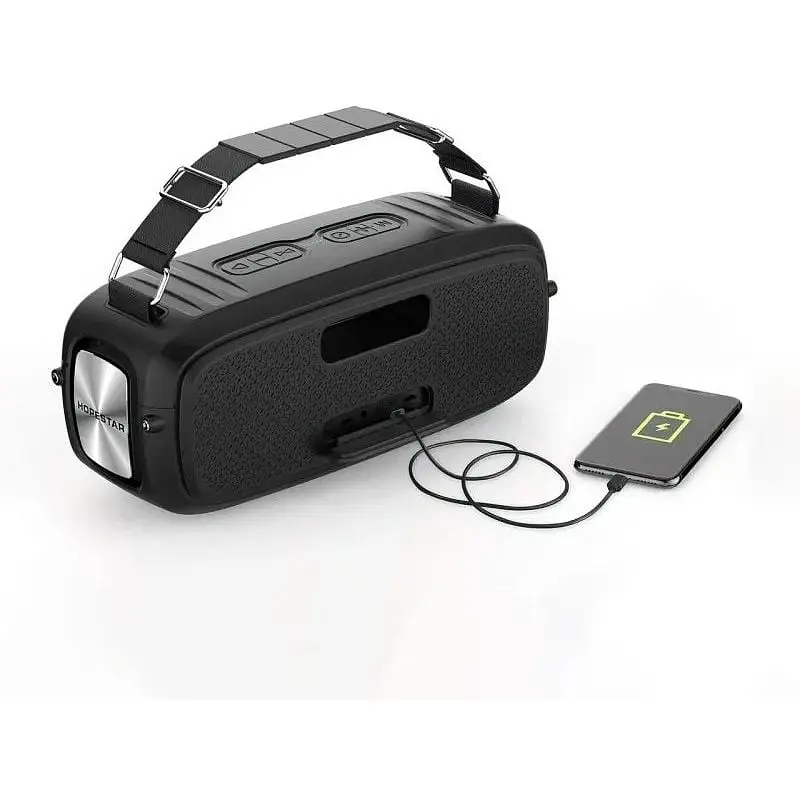 Портативна колонка Hopestar A20 55Вт із мікрофоном USB AUX FM Bluetooth чорна (A20) - фото 2