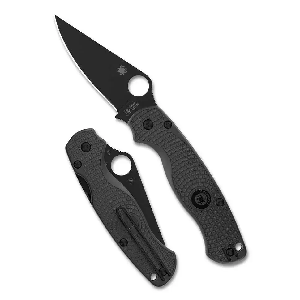 Ніж Spyderco Para Military 2 Lightweight, Black Blade, BD1N, FRN, Plainedge black - фото 2