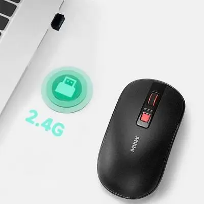 Комп'ютерна мишка Xiaomi MiiiW Lite Wireless/Bluetooth Black (MW23M21 Black) - фото 5