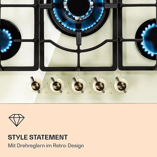 Варильна поверхня газова Klarstein Victoria 5 (10038377) - фото 5
