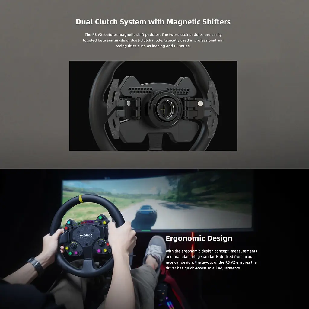 Кермо MOZA Racing RS V2 Steering for PC RGB - фото 12