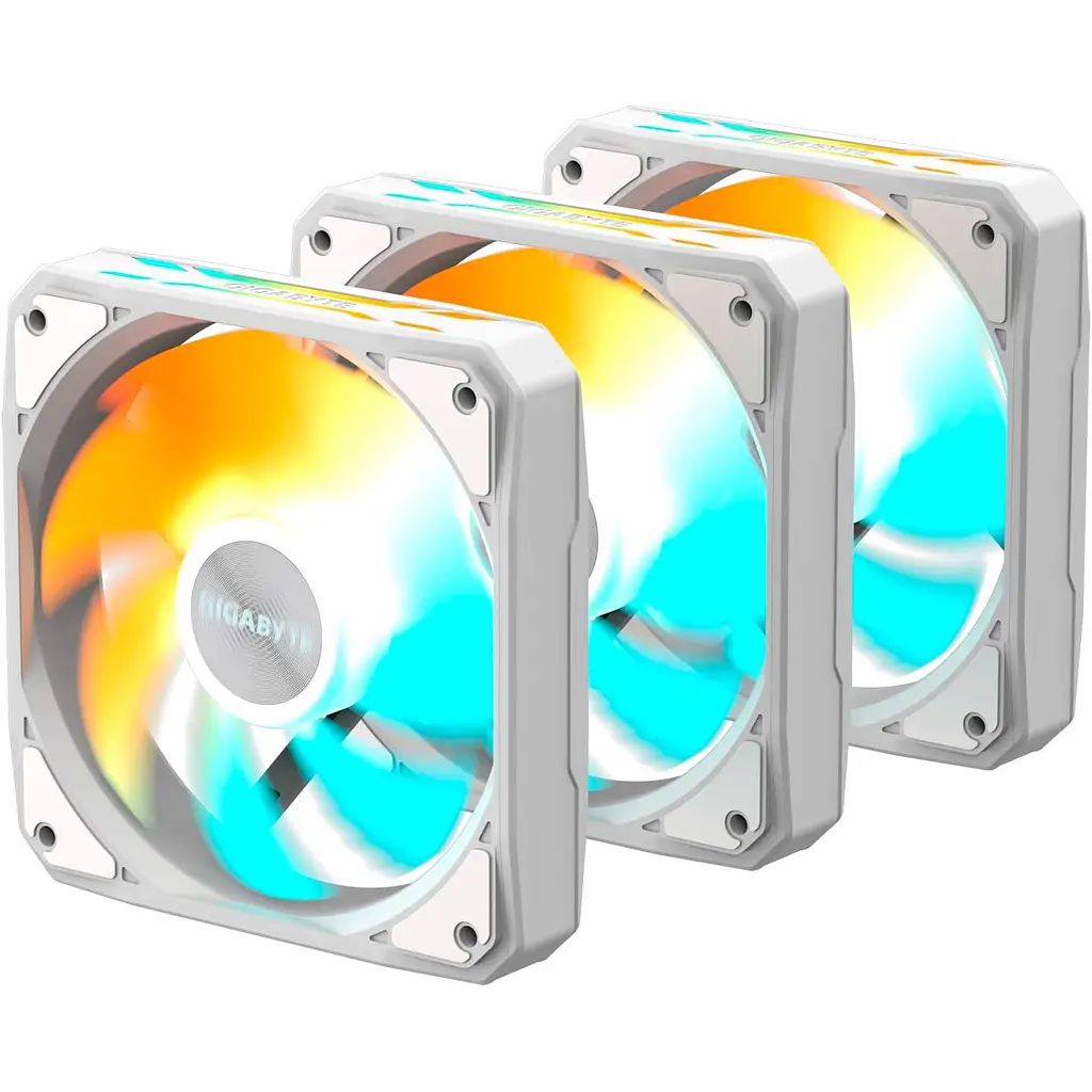 Комплект вентиляторів Gigabyte EZ CHAIN 120мм FAN 120 3-Pack White (GP-GBT EZFAN1203 ICE) - фото 4