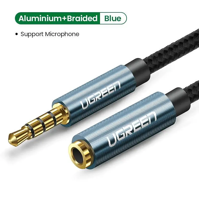 Кабель аудио Ugreen AV118 3.5 mm удлинитель 0.5 м Black (40672) - фото 3