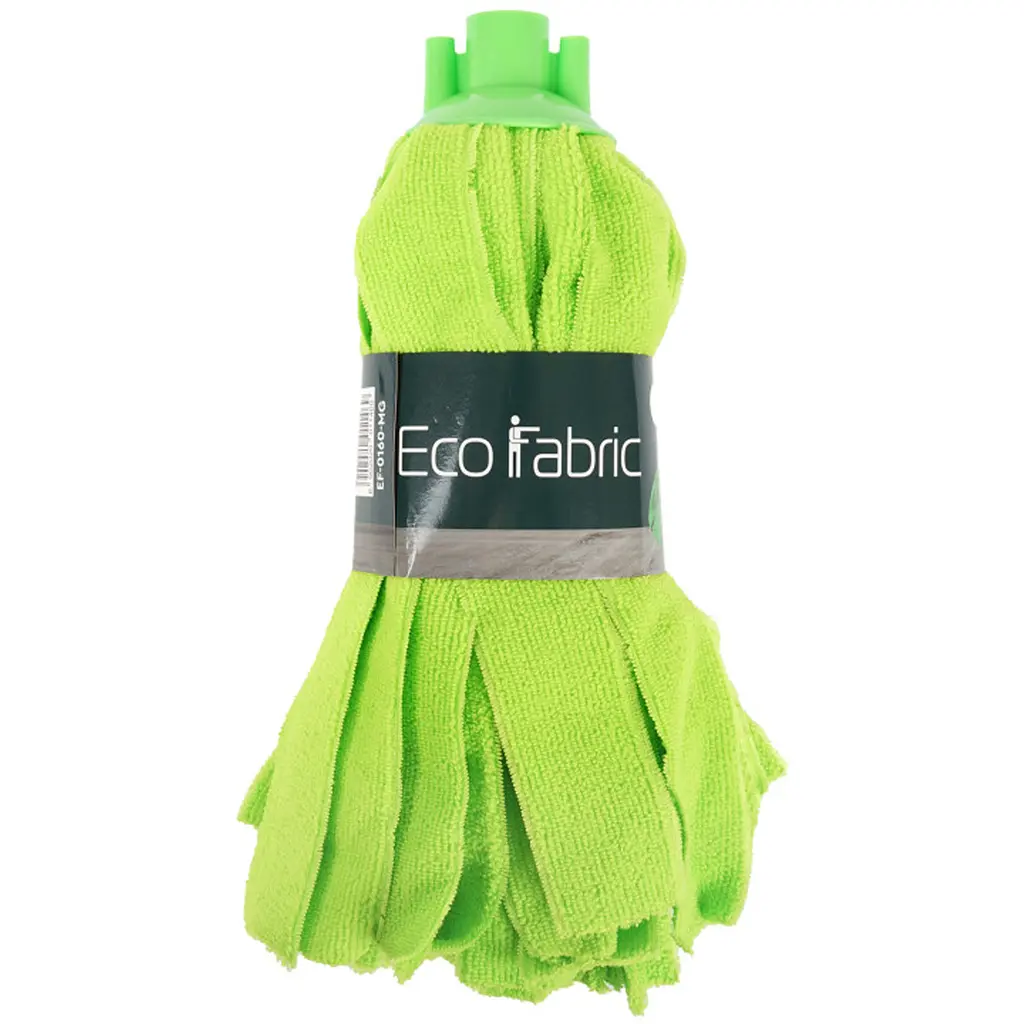 Змінна насадка для швабри Eco Fabric моп зі смужок мікрофібри 160 г зелена (EF-0160-MG) - фото 3
