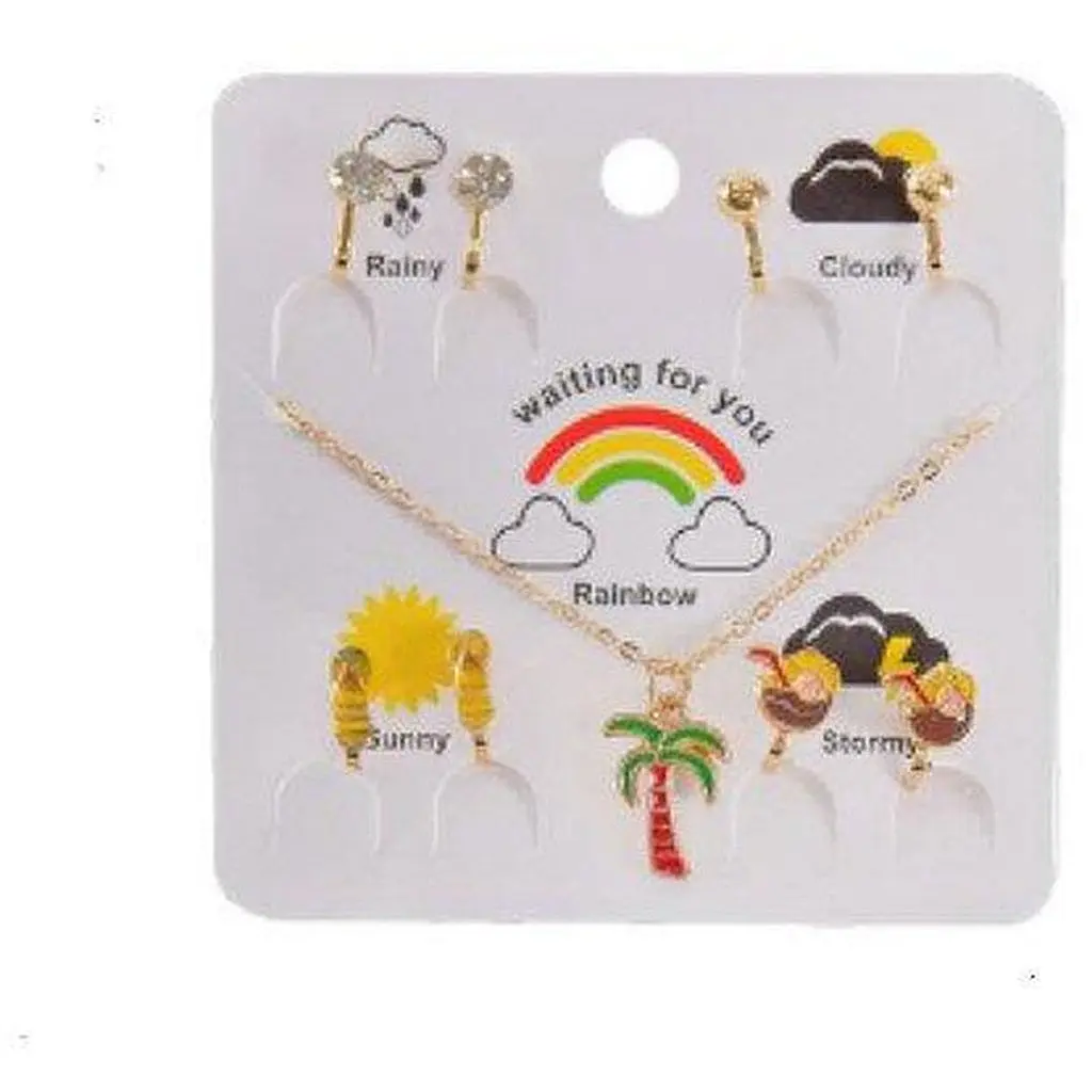 Набір дитячої біжутерії "Пальма" B4334 Різнокольоровий (2000990100009A) - фото 1