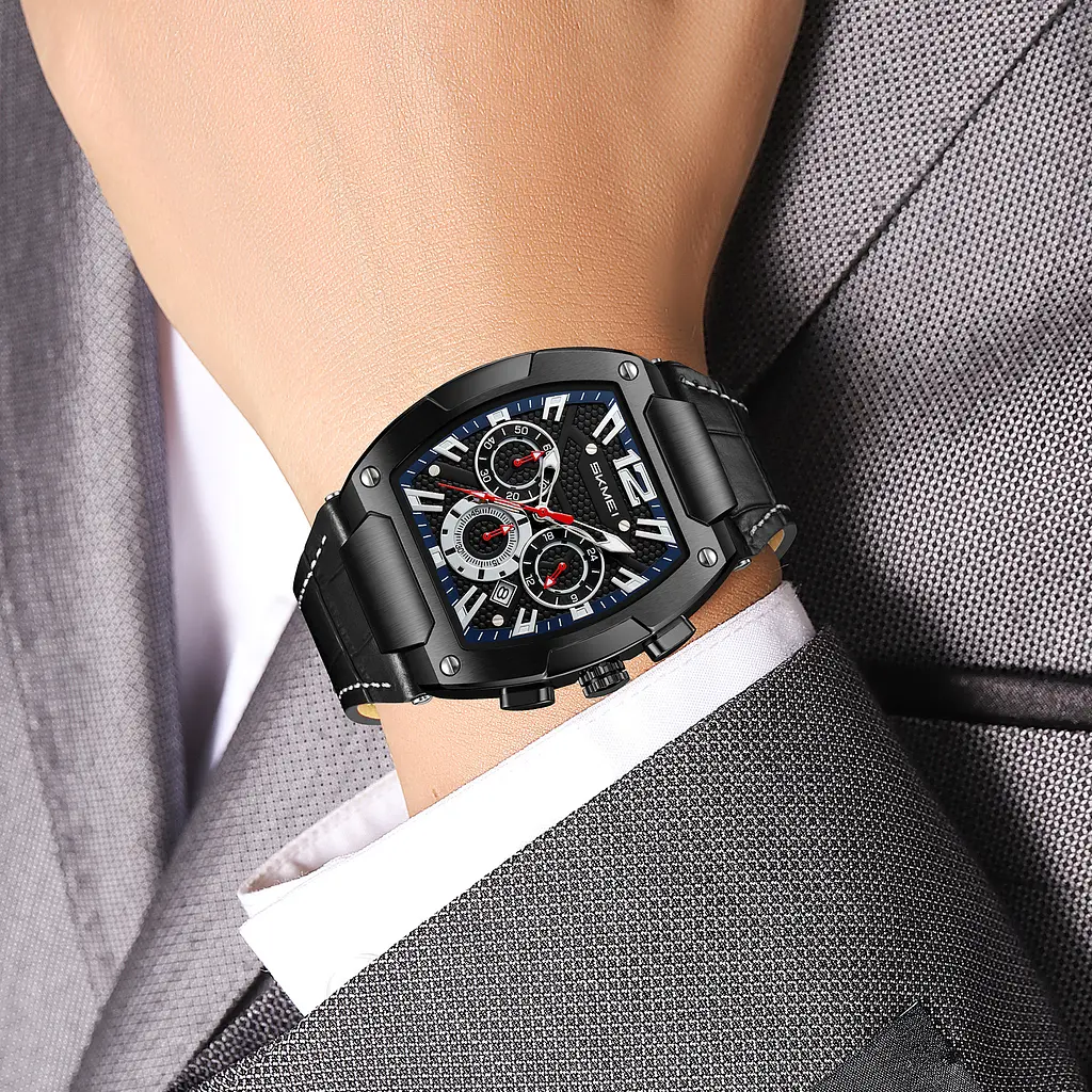 Чоловічий наручний годинник 9357BKBK Black Skmei acs0030884 - фото 3