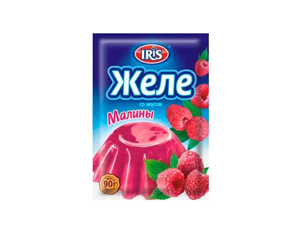 Желе IRIS 90г МАЛИНИ зі смаком