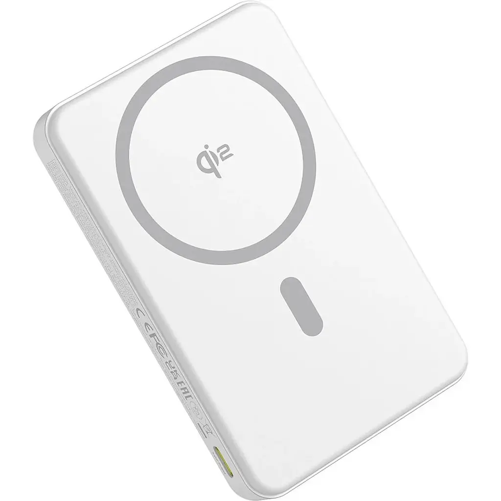 Портативный аккумулятор Baseus Airpow II Qi2 Magnetic 22.5W 10000mAh moon white (P10080000213-00) - фото 2