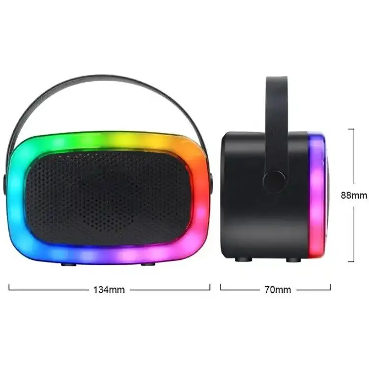 Портативна колонка караоке Kisonli G21 Bluetooth 1800 mAh 5 Вт, 1 мікрофон, Black - фото 6