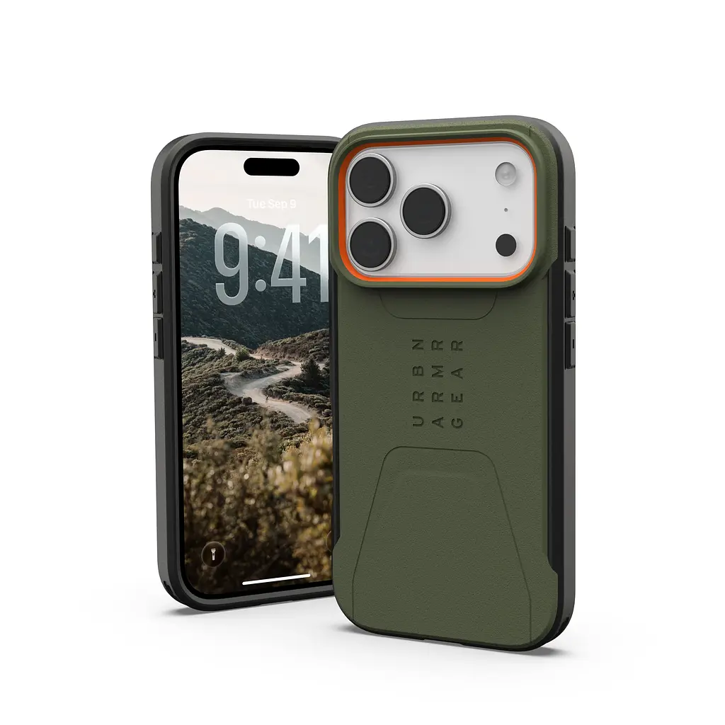 Чохол UAG для iPhone 17 Pro, Civilian MagSafe, Olive/Orange teh0019510 - фото 2