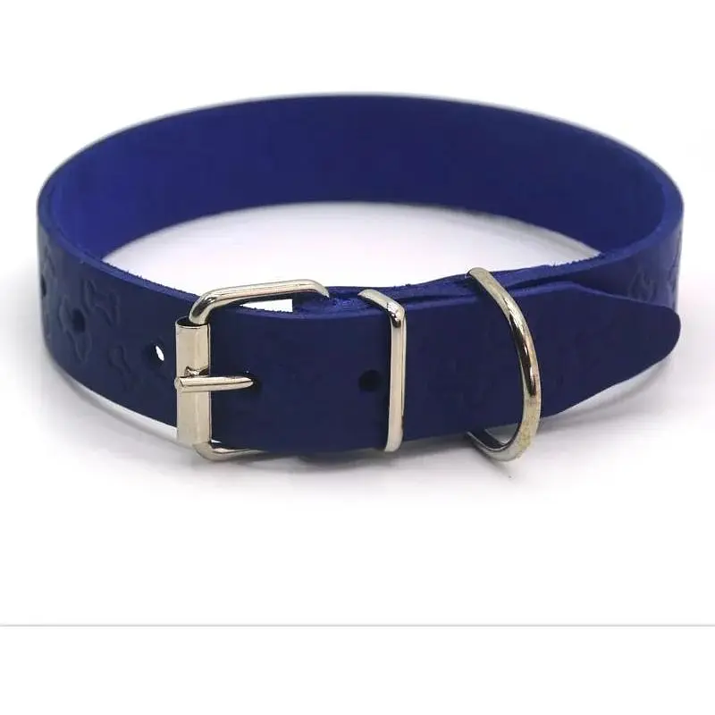 Нашийник для собак Zoo-hunt ОТ Кісточка шкіряний тиснений фіолетовий 2,0/33-41 см - фото 1