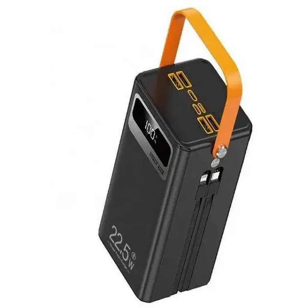 Повербанк WUW-TUGII Y104 Powerbank портативний акумулятор швидка зарядка 40 000 mAh LED-індикація Чорний - фото 1