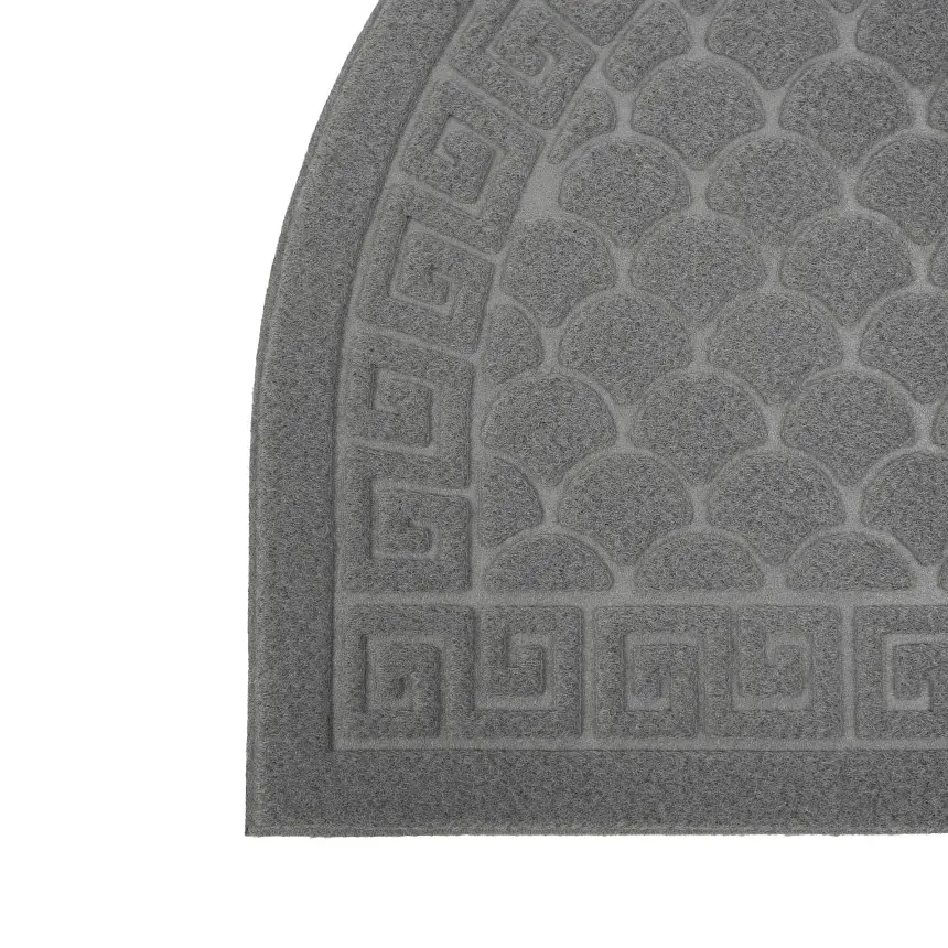 Килимок придверний Eco Fabric Луска півколо без кромки сірий 40 х 60 см (4060-018) - фото 7