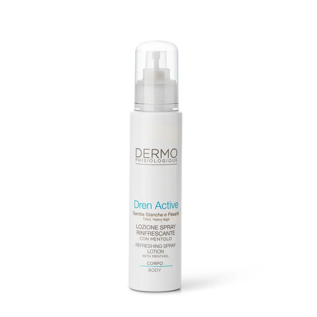 Дренуючий охолоджуючий лосьйон Dermophisiologique Dren Active Refreshing Spray Lotion with Menthol Гідроліт Dermophisiologique 100 мл (0597)