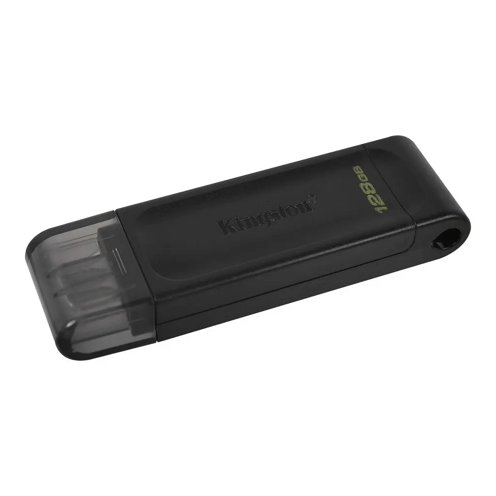 USB флеш-накопичувач Kingston DataTraveler 70 128GB USB-C 3.2 Gen 1 Black (DT70/128GB) [66935] - фото 2