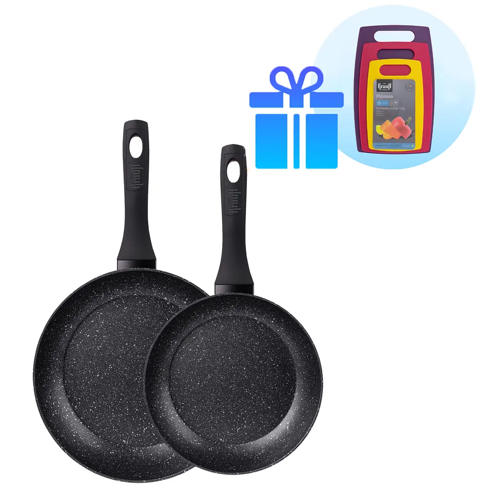 Набір сковорід Krauff Prime Chef 26/28 см + кухонні дошки Krauff Picasso 3 шт. - фото 10