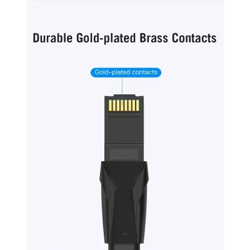 Патч-корд 0.75м, UTP cat 6 RJ-45 black Vention (IBABE) - фото 5