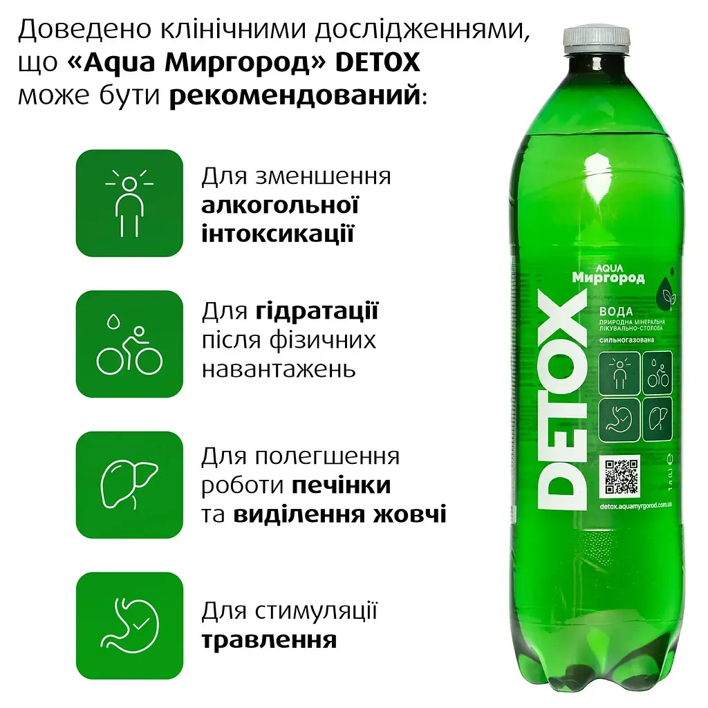 Мінеральна вода AQUA Миргород Детокс с/г 1.5 л - фото 2
