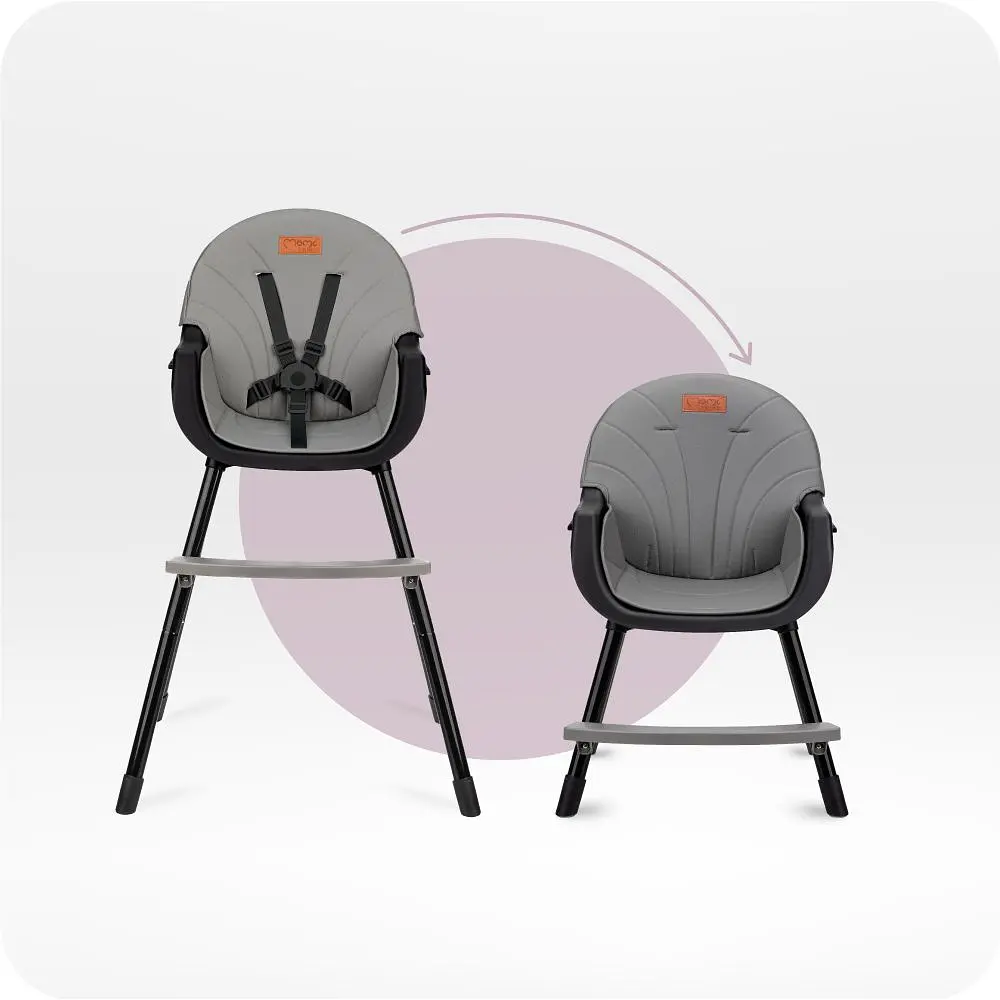 Стільчик для годування MoMi Reki 2 в 1 Black (KRKA00033) - фото 3