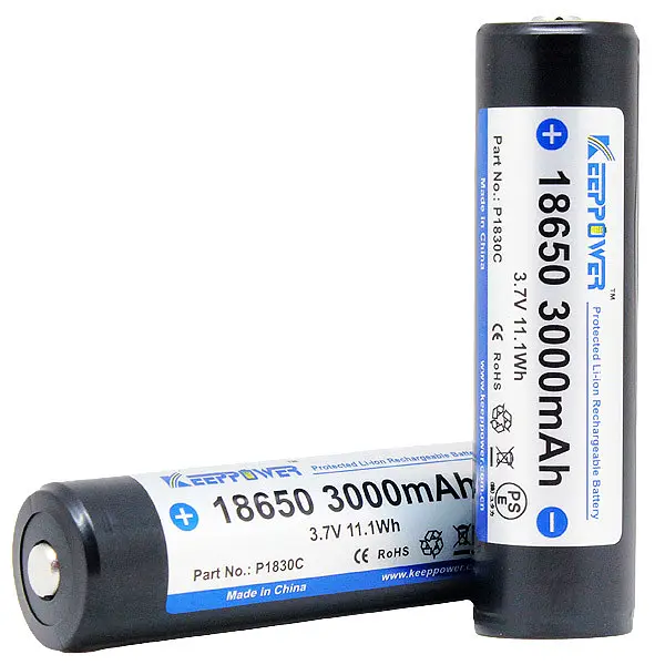 Акумулятор Li-ion 18650 Keeppower (Samsung) 3000mAh (P1830C) з захистом - фото 2
