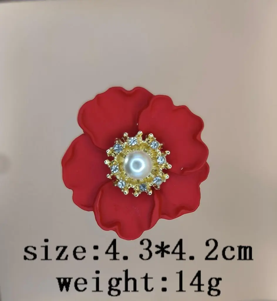Брошка Червона квітка (84946872) - фото 3