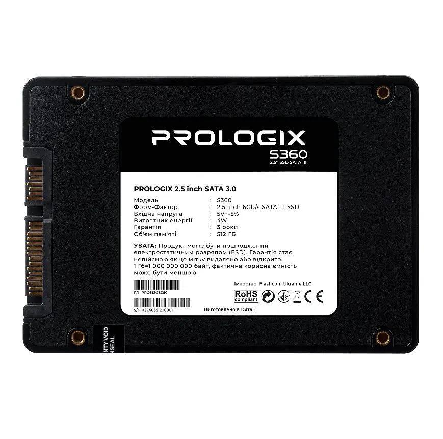 SSD диск 512GB Prologix S-360 2.5 SATAIII TLC - фото 2