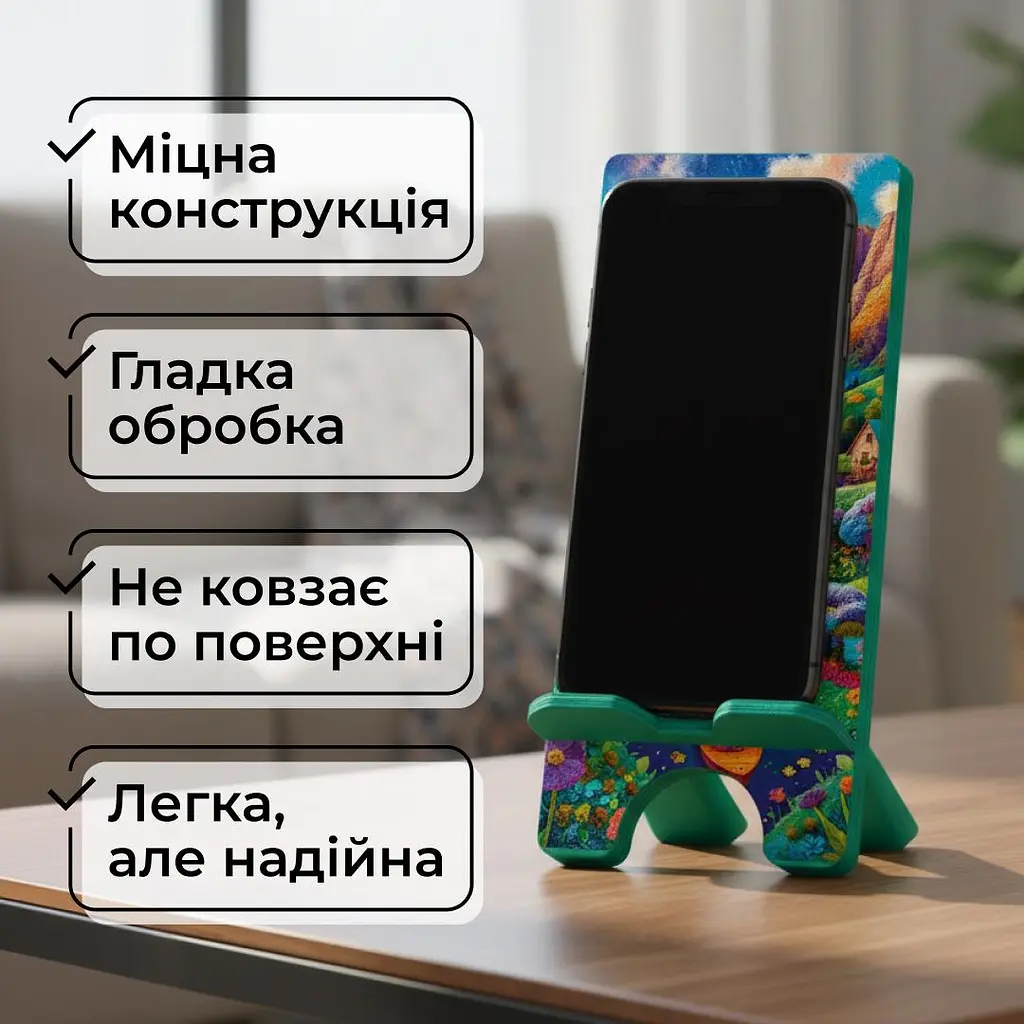 Підставка для телефону дерев’яна настільна Vladi Group «Гірський пейзаж» (VG3001-03) - фото 5
