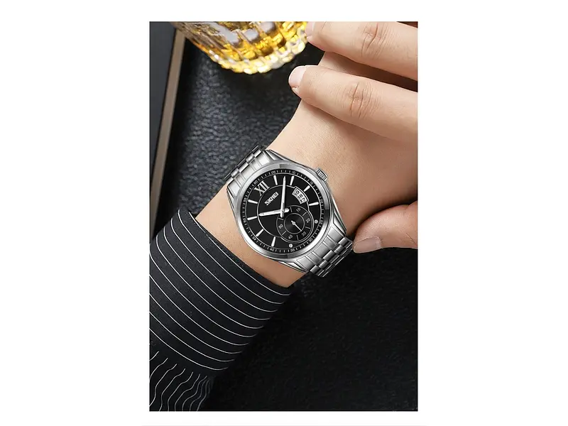 Наручний годинник чоловічий 9319SIBK Silver-Black Skmei acs0030926 - фото 4