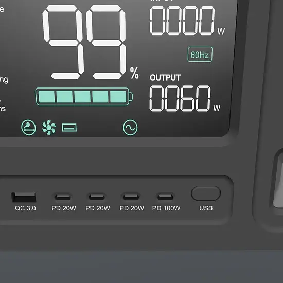 Зарядная станция Aferiy AF-P210, 2400 Вт, 2048 Вт/час (электростанция для дома, UPS, ИБП) EU - фото 4