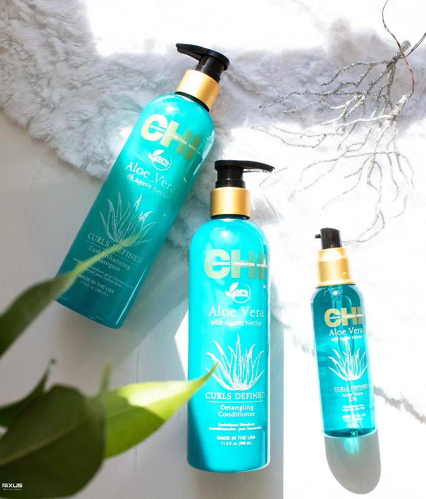 Набор CHI Aloe Vera Curl Care Kit для ухода за кудрями (шампунь 340 мл + кондиционер 340 мл + масло 89 мл) - фото 3