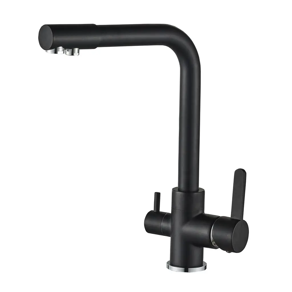 Змішувач для кухні під осмос Globus Lux GLLR-0444-10-BB Чорний матовий - фото 2
