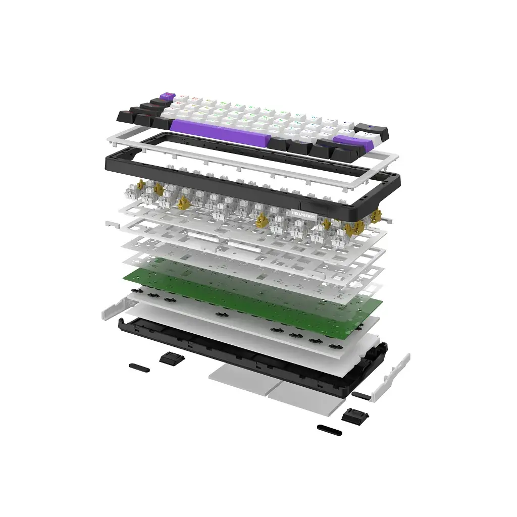 Клавіатура Hator Hellyberry HK60 Mechanical Linear RGB Wireless/Bluetooth/USB UA White/Violet (HK60_wireless) - фото 6